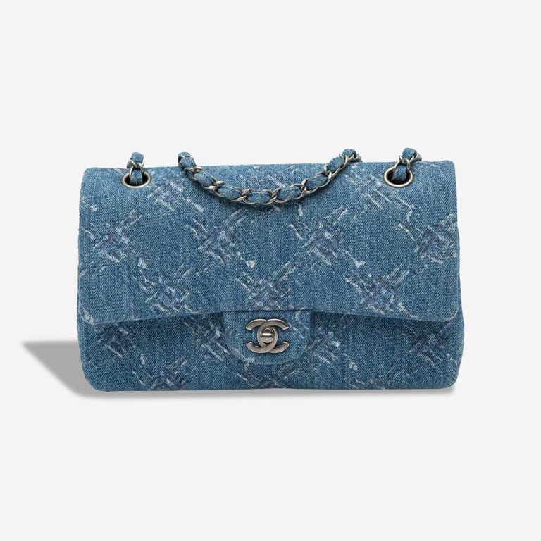Chanel Timeless Medium Denim Blue Front | Sell your designer bag