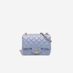 Chanel Timeless Mini Square Lamb Blue Front | Sell your designer bag