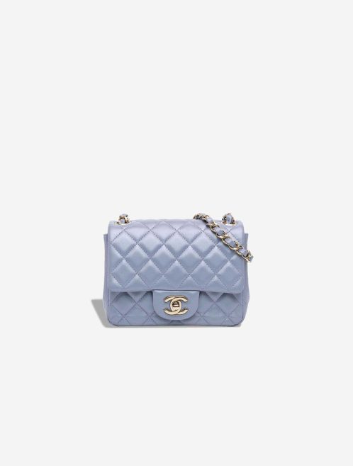 Chanel Timeless Mini Square Lamb Blue Front | Sell your designer bag