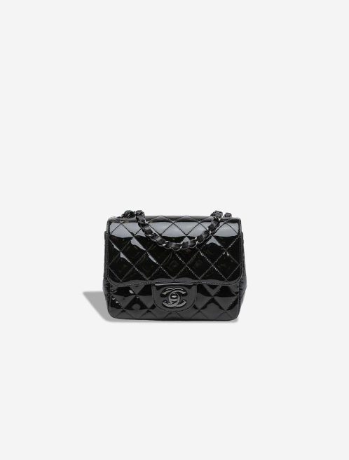 Chanel Timeless Mini Square Patent Black Front | Sell your designer bag
