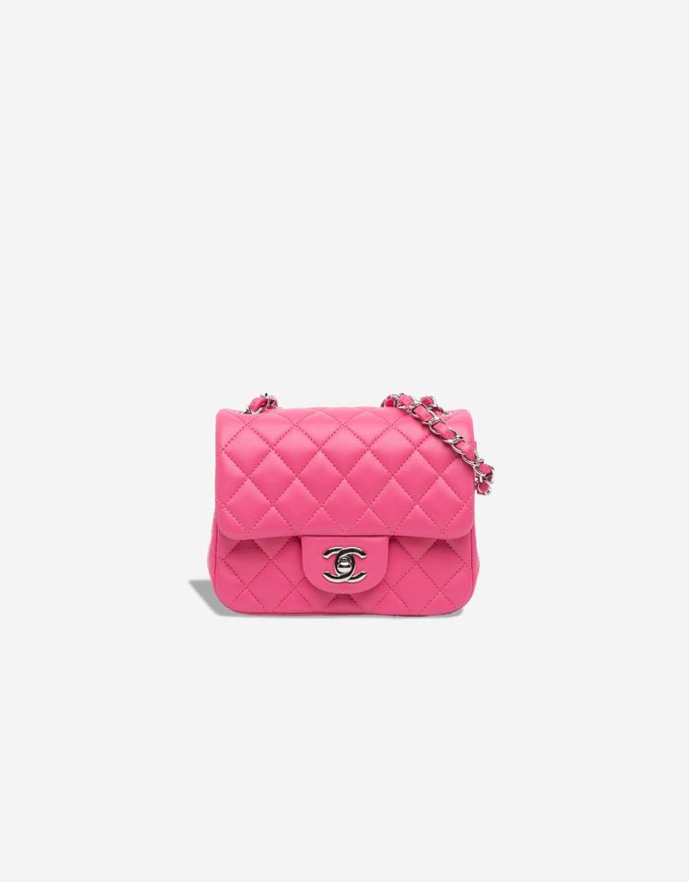 Chanel Timeless Mini Square Lamb Pink Front | Sell your designer bag