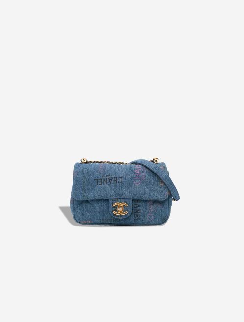 Chanel Mood Flap Mini Rectangular Denim Blue Front | Sell your designer bag