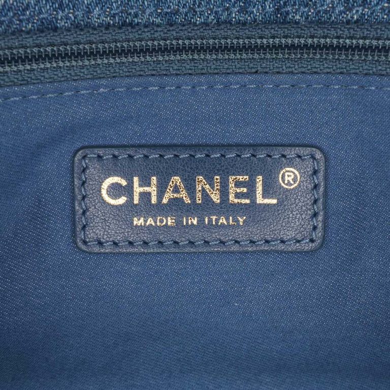 Chanel Mood Flap Mini Rectangular Denim Blue Logo | Sell your designer bag