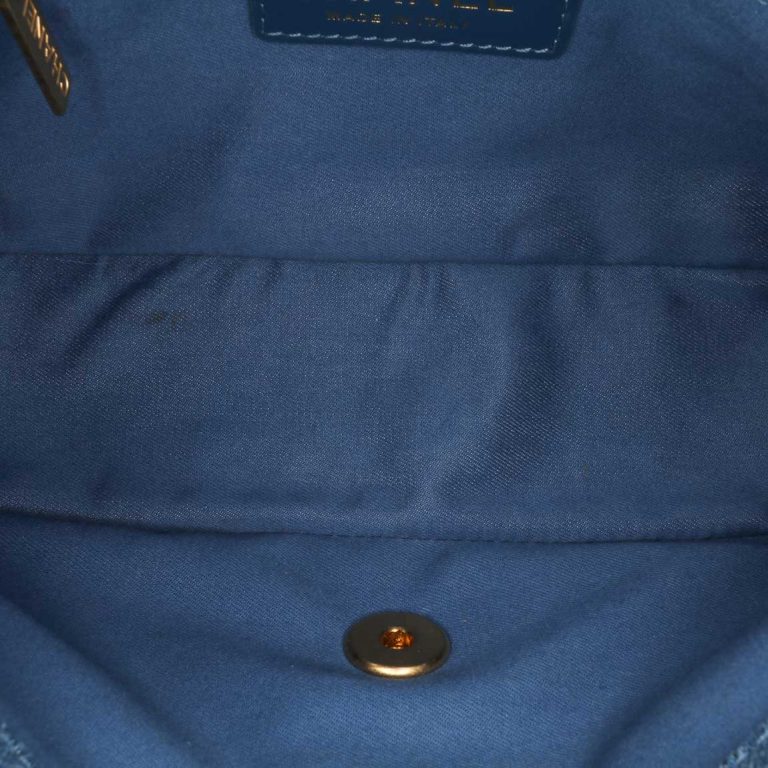 Chanel Mood Flap Mini Rectangular Denim Blue Inside | Sell your designer bag