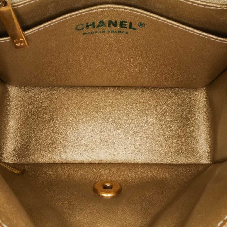 Chanel Timeless Mini Square Caviar Gold Inside | Sell your designer bag