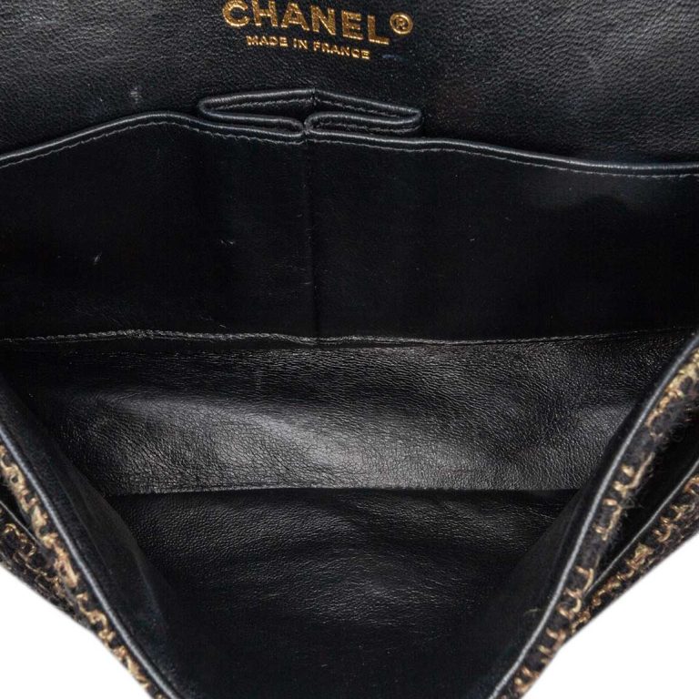 Chanel Timeless Medium Tweed Black / Gold Inside | Sell your designer bag