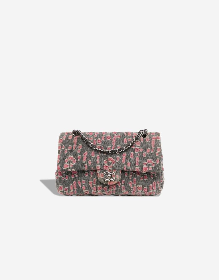 Chanel Timeless Medium Distressed Denim Grey / Pink Front | Sell your designer bag