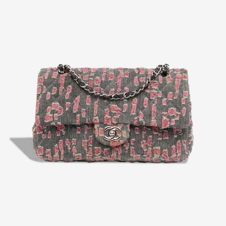 Chanel Timeless Medium Distressed Denim Grey / Pink Front | Sell your designer bag