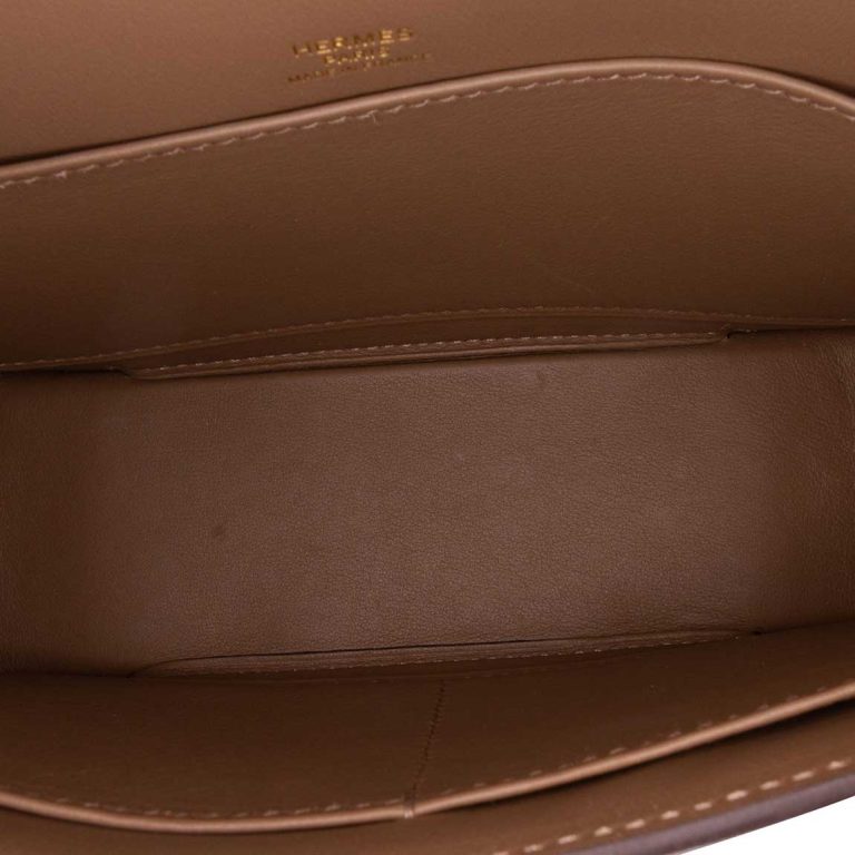 Hermès Geta Chèvre Mysore Étoupe Inside | Sell your designer bag