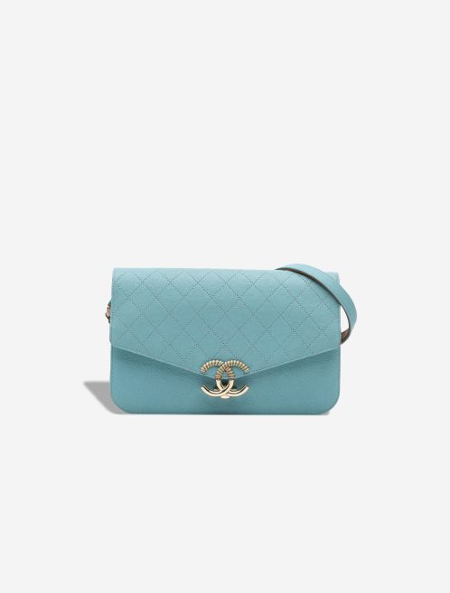 Chanel Timeless Medium Caviar Turquoise / Multicolour Front | Sell your designer bag