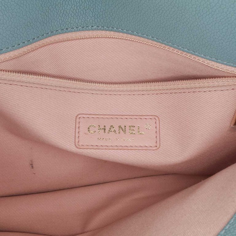 Chanel Timeless Medium Caviar Turquoise / Multicolour Logo | Sell your designer bag