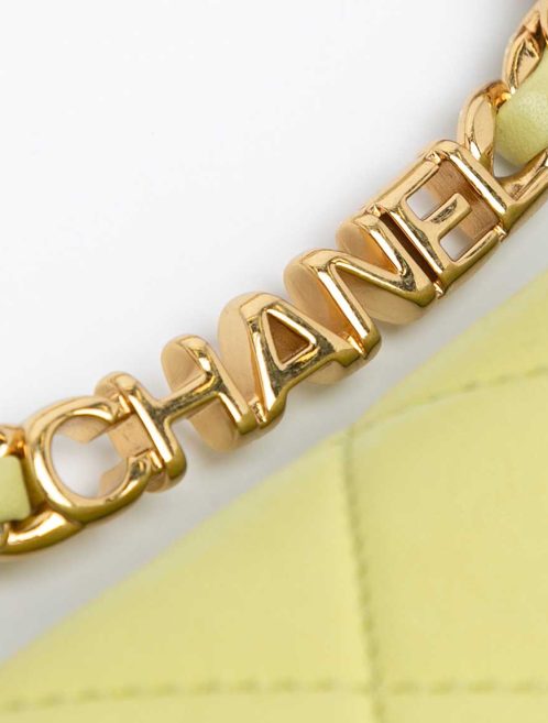 Chanel Timeless Handle Mini Square Lamb Lime Signs of wear | Sell your designer bag