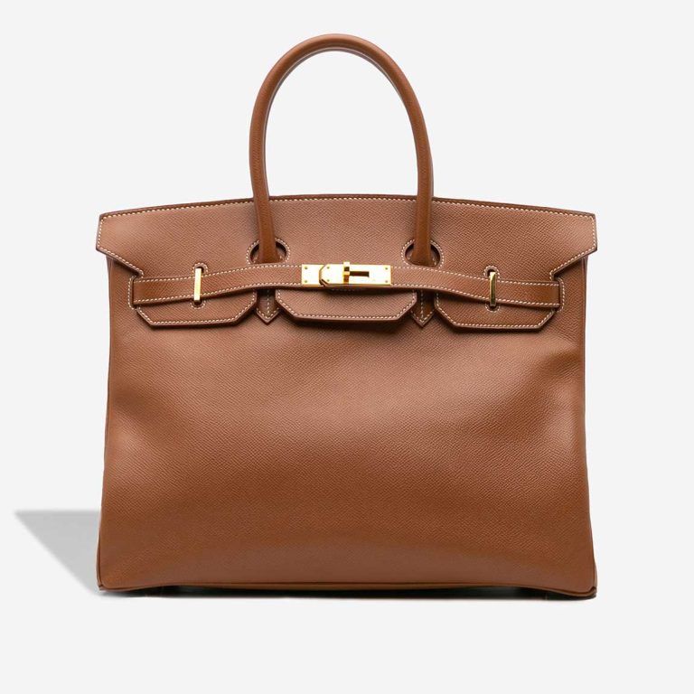 Hermès Birkin 35 Courchevel Gold Front | Sell your designer bag