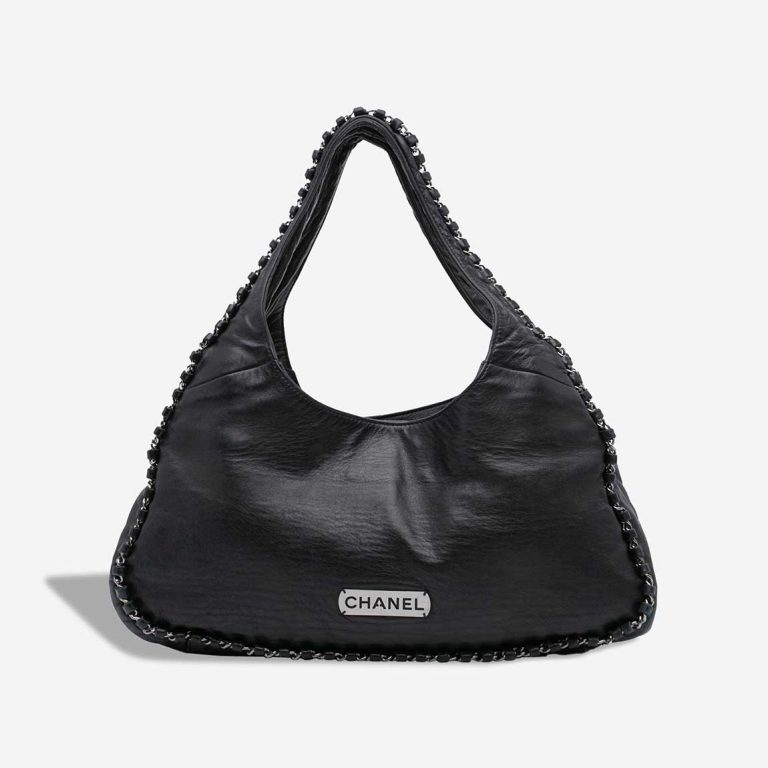 Chanel Chain Around Hobo Calf Black Front | Sell your designer bag