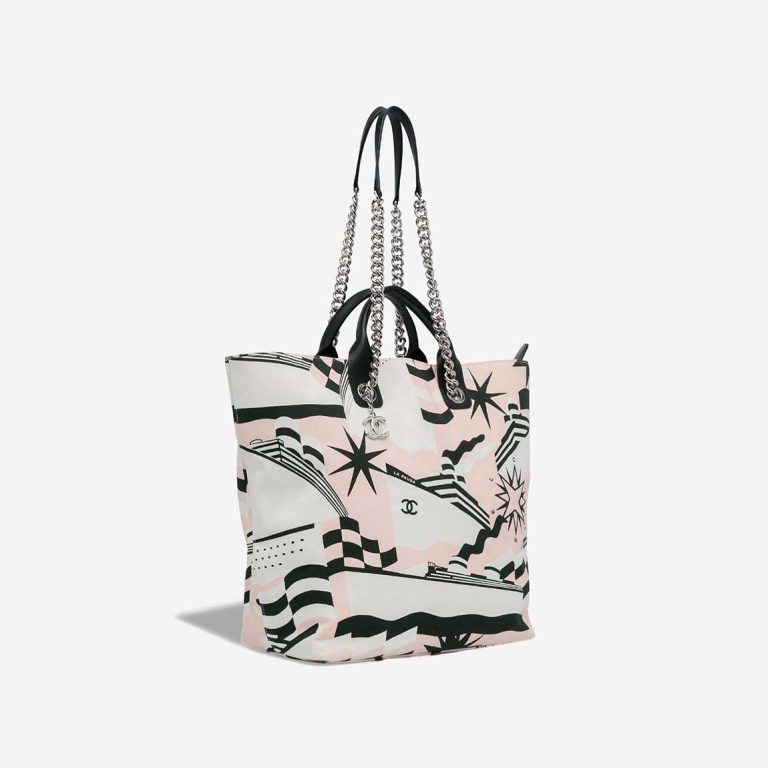Chanel Shopping Tote La Pausa Bay Large Canvas Black / White / Pink | Sell your designer bag