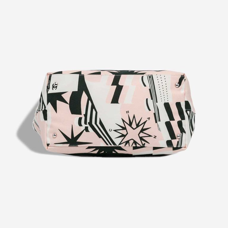 Chanel Shopping Tote La Pausa Bay Large Canvas Black / White / Pink | Sell your designer bag