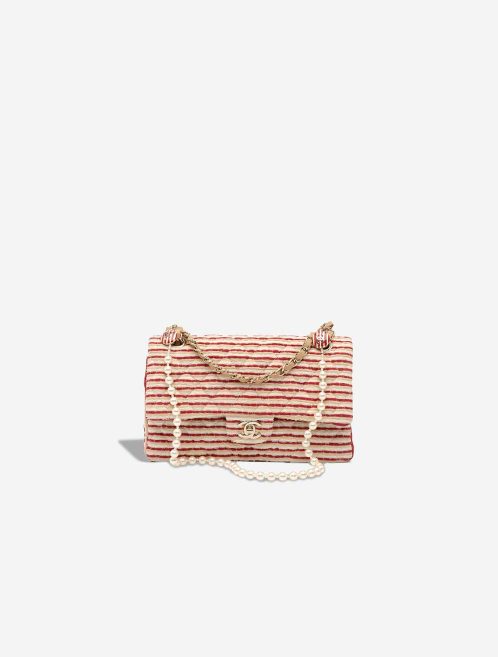 Chanel Timeless Coco Sailor Medium Silk / Canvas Red / White Front | Sell your designer bag