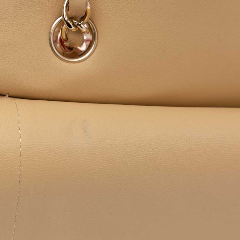 Chanel Timeless Coco Sailor Medium Silk / Canvas Red / White Signs of wear | Sell your designer bag