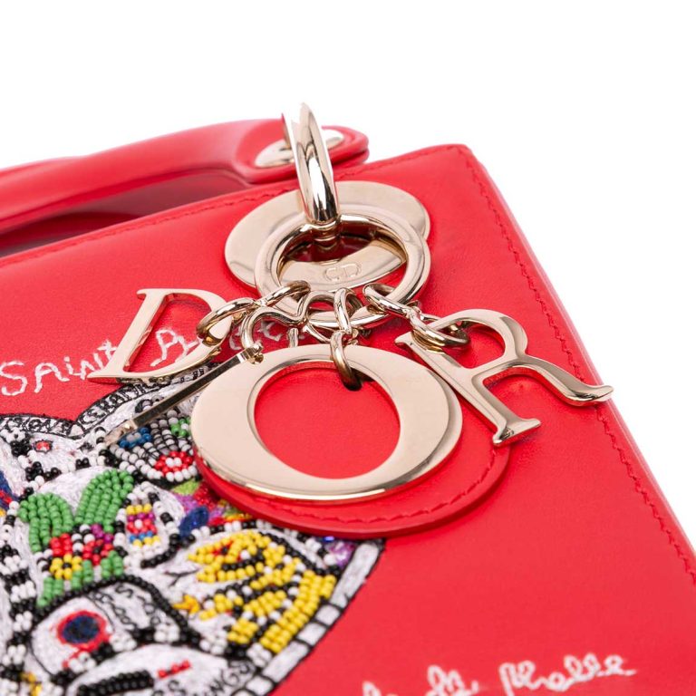 Dior Lady Niki De Saint Phalle Mini Calf Red / Multicolour Closing System | Sell your designer bag