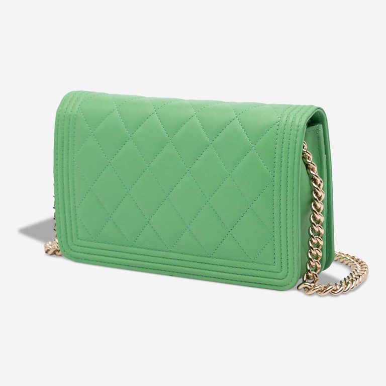 Chanel Boy Wallet On Chain Lamb Green | Sell your designer bag