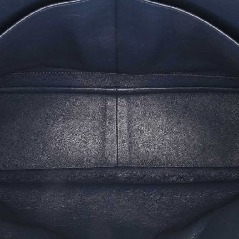 Chanel Timeless Chevron Jumbo Patent Dark Blue Inside | Sell your designer bag