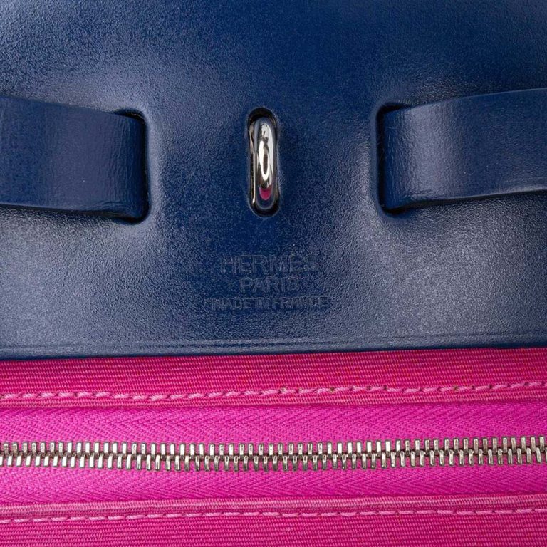 Hermès Herbag 31 Toile / Vache Hunter Magnolia / Bleu Saphir Logo | Sell your designer bag