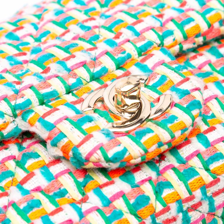 Chanel Timeless Mini Rectangular Tweed Multicolour Closing System | Sell your designer bag