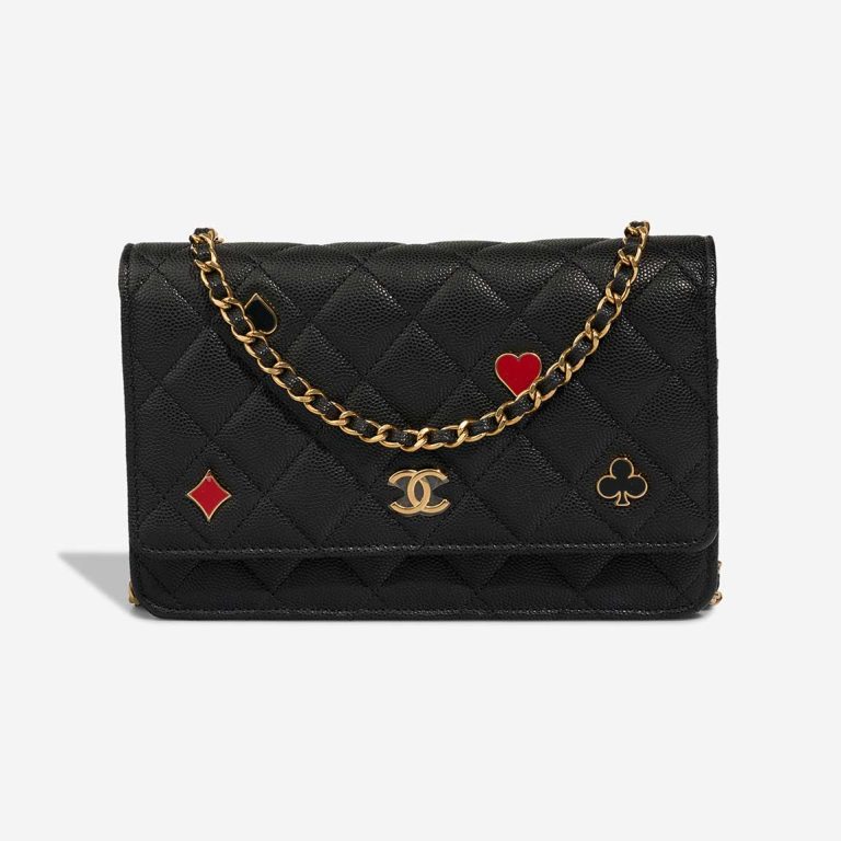 Chanel Timeless Wallet On Chain Caviar Black Front | Sell your designer bag