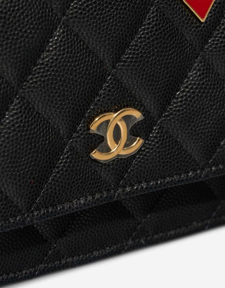 Chanel Timeless Wallet On Chain Caviar Black Closing System | Sell your designer bag