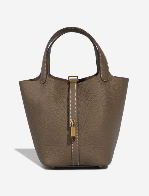 Hermès Picotin 18 Taurillon Clémence Étoupe Front | Sell your designer bag