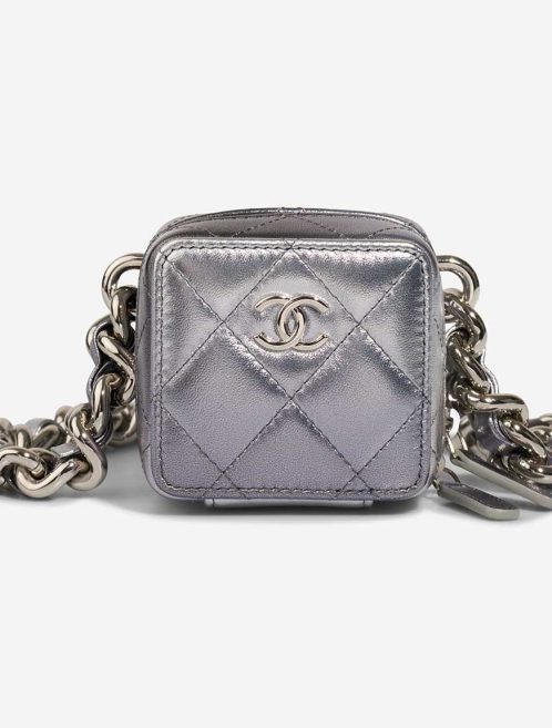Chanel Timeless Micro Lamb Silver Front | Sell your designer bag