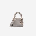 Dior Lady Micro Calf Silver Front | Sell your designer bag
