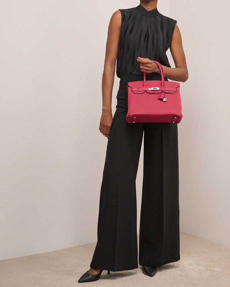 Hermès Birkin 30 Togo Framboise on Model | Sell your designer bag