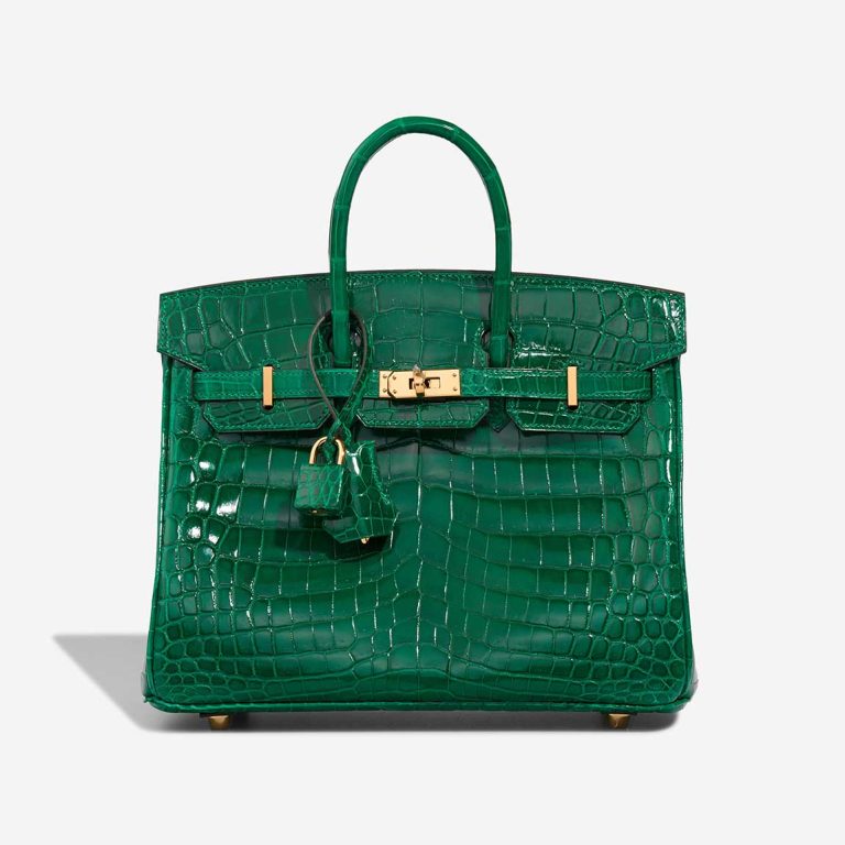 Hermès Birkin 25 Niloticus Crocodile Emerald Front | Sell your designer bag