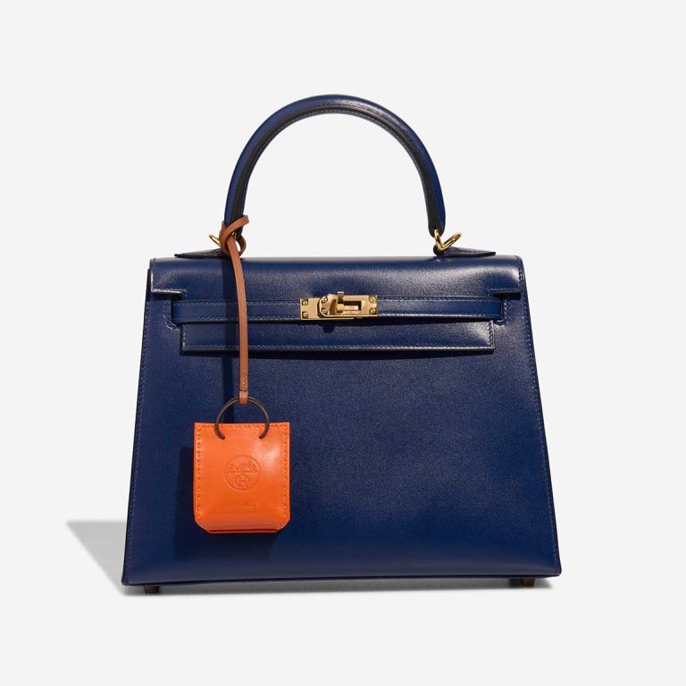 Hermès Orange Bag Charm Milo Lamb Orange / Gold Front | Sell your designer bag