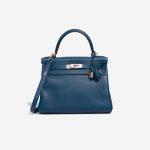 Hermès Kelly Verso 28 Evercolor Deep Blue / Vert Bosphore Front | Sell your designer bag