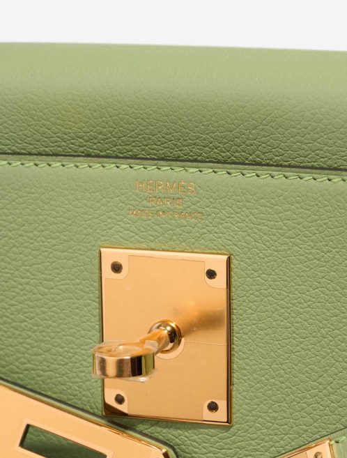 Hermès Kelly 28 Evercolor Vert Criquet Logo | Sell your designer bag