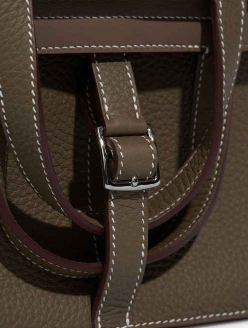 Hermès Halzan 25 Clémence Étoupe Closing System | Sell your designer bag