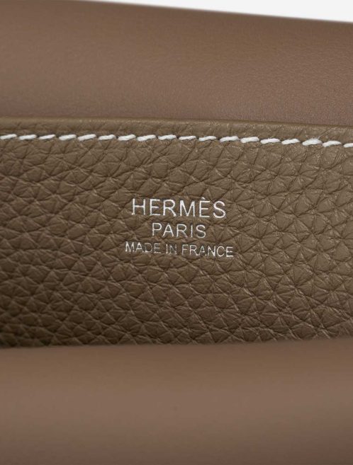 Hermès Halzan 25 Clémence Étoupe Logo | Sell your designer bag