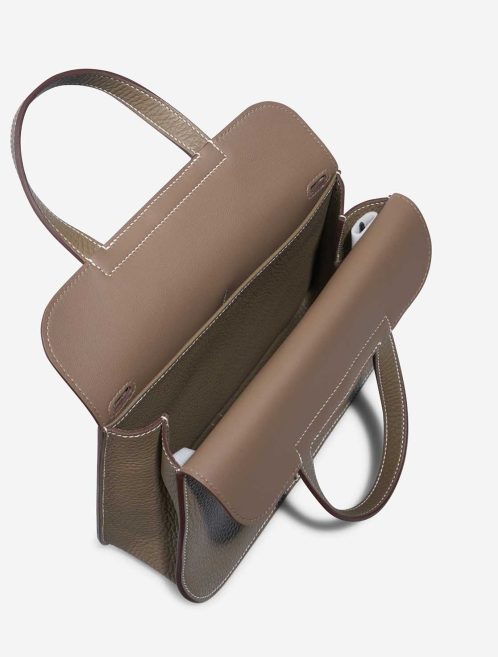 Hermès Halzan 25 Clémence Étoupe Inside | Sell your designer bag
