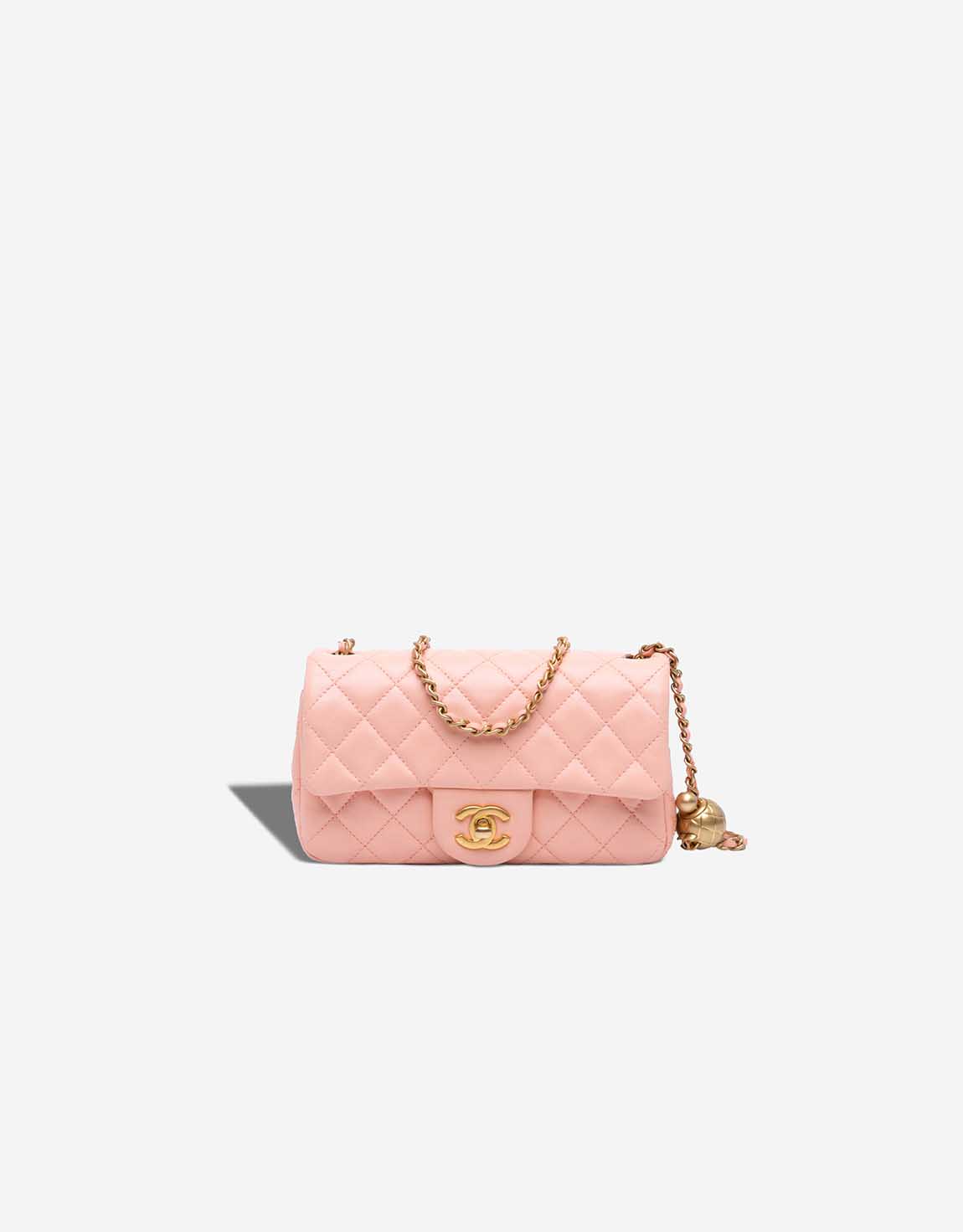 Chanel Timeless Pearl Crush Mini Rectangular Lamb Pink | SACLÀB