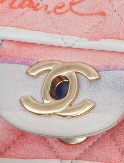 Chanel Timeless Medium Lamb White / Watercolour Closing System | Sell your designer bag