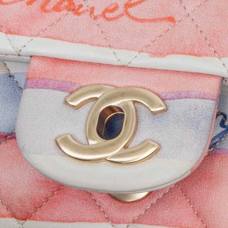 Chanel Timeless Medium Lamb White / Watercolour Closing System | Sell your designer bag