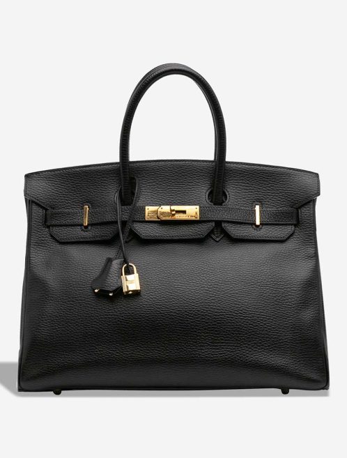 Hermès Birkin 35 Clémence Black Front | Sell your designer bag