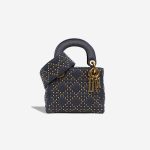 Dior Lady Mini Denim / Studs Dark Blue Front | Sell your designer bag