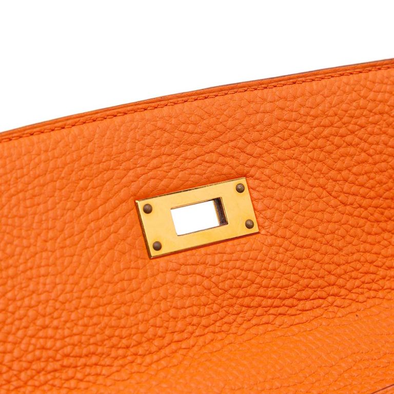 Hermès Kelly 32 Togo Orange H Closing System | Sell your designer bag