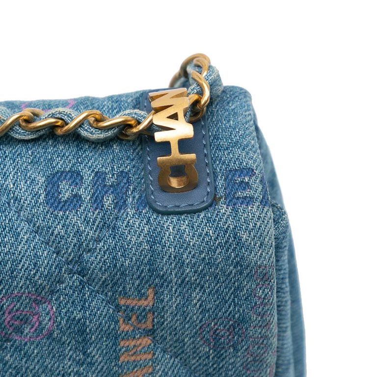 Chanel Mood Flap Bag Mini Rectangular Denim Blue / Multicolour Inside | Sell your designer bag