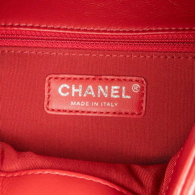 Chanel Chain Around Medium Lamb Red Logo | Sell your designer bag