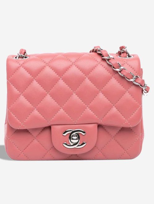 Chanel Timeless Mini Square Lamb Pink Front | Sell your designer bag