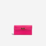 Hermès Kelly Long Wallet Epsom Rose Tyrien Front | Sell your designer bag